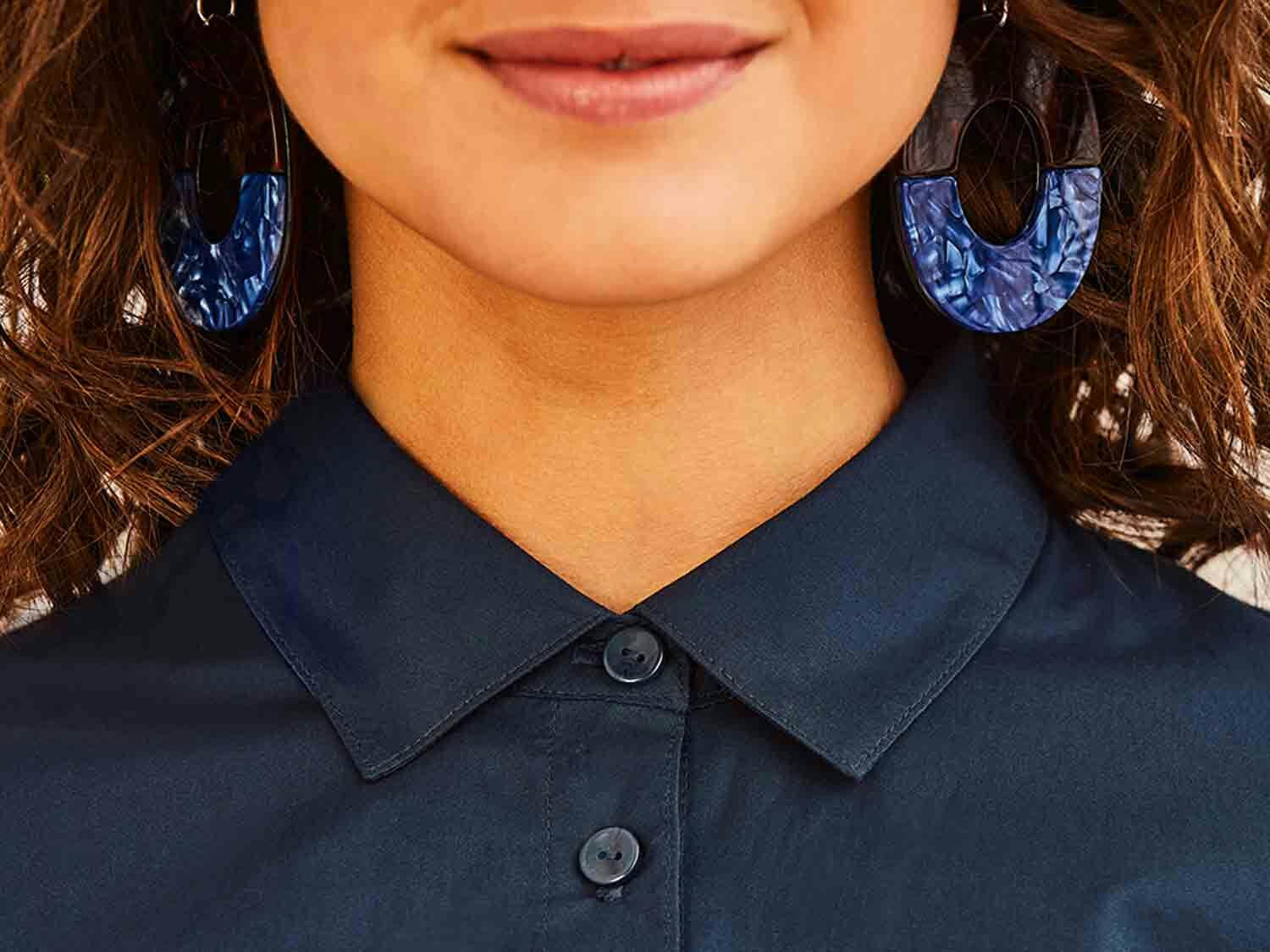Vestido midi azul para mujer