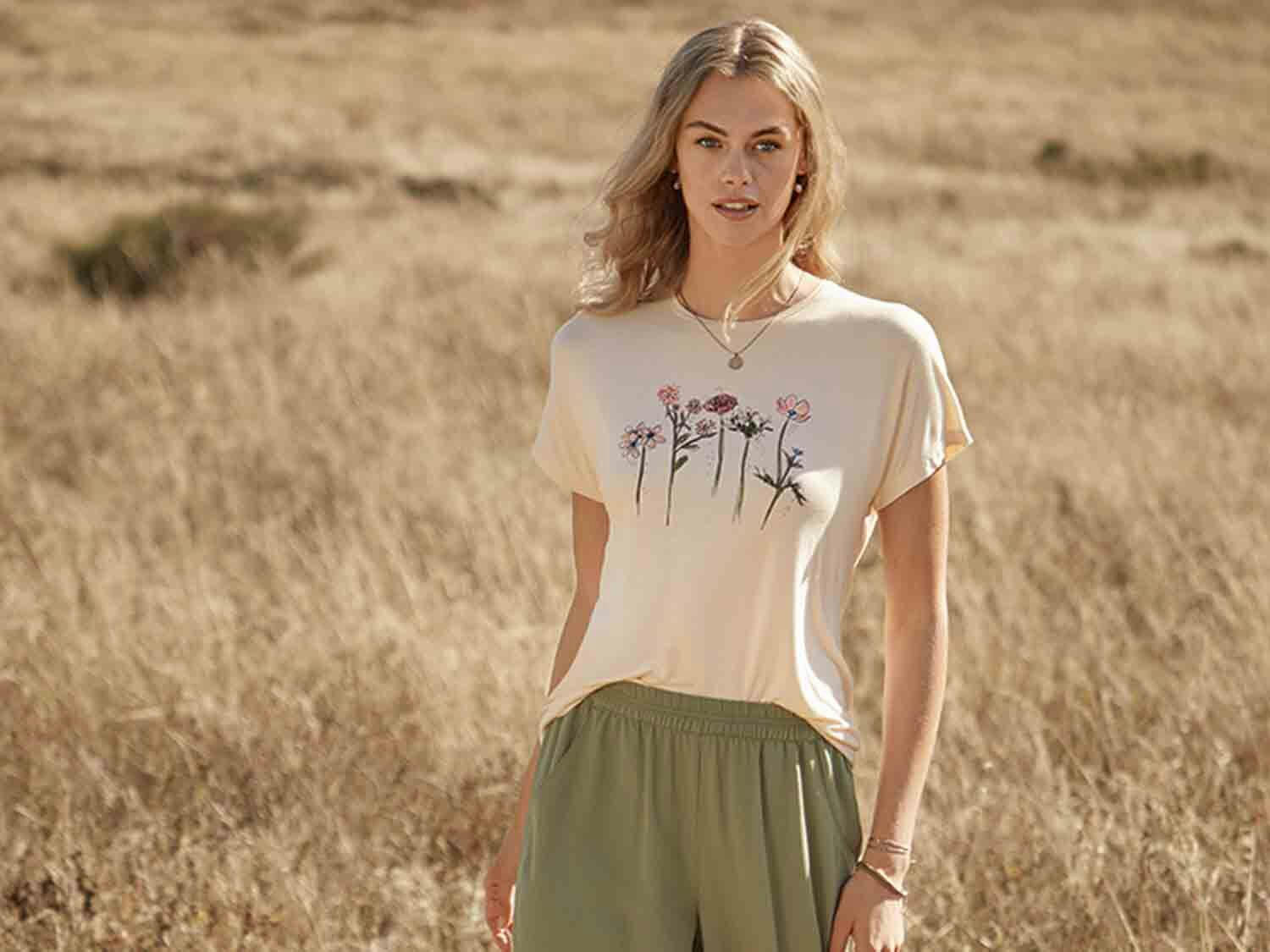 Camiseta manga corta para mujer