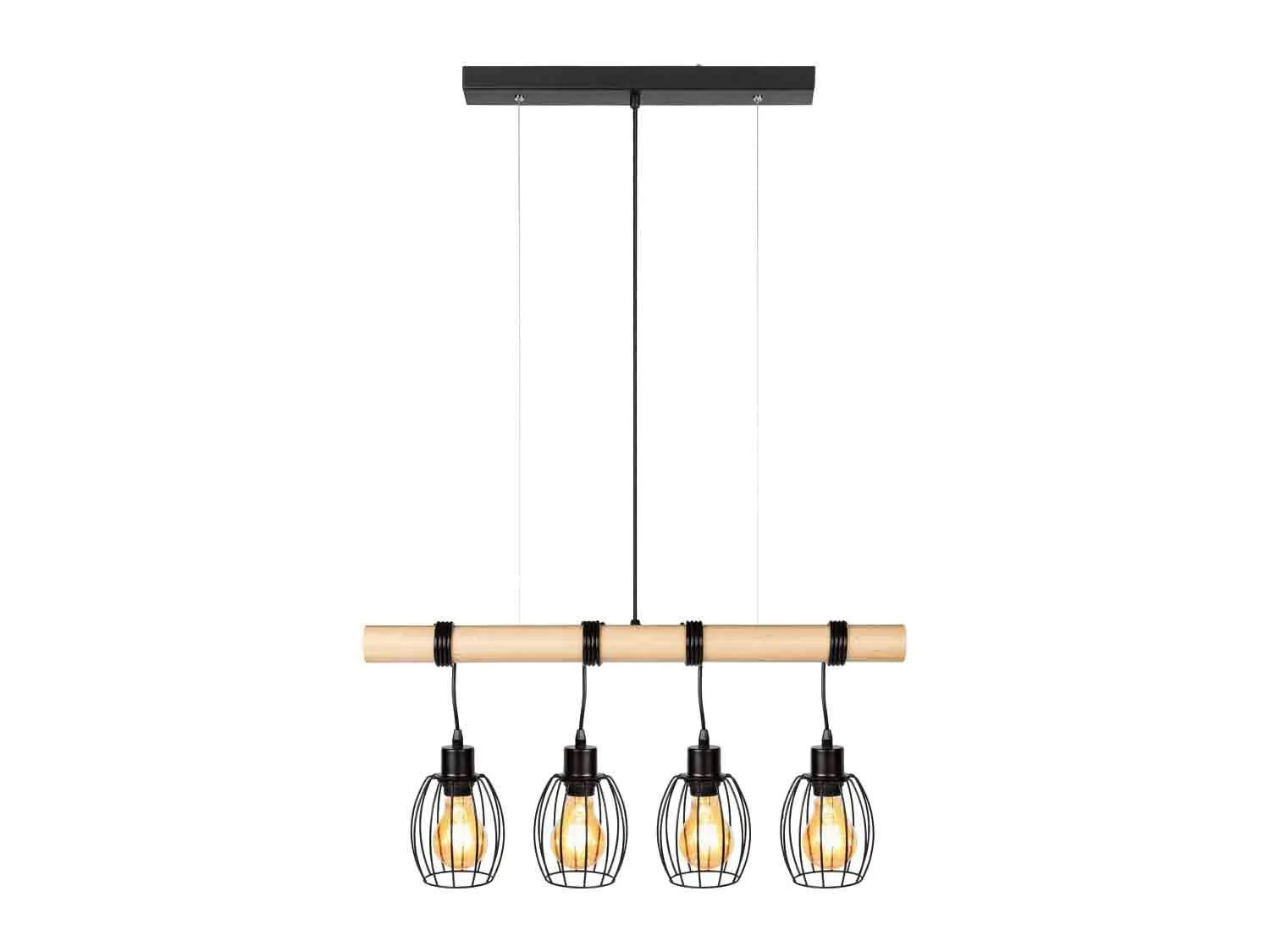 Lámpara LED colgante de madera