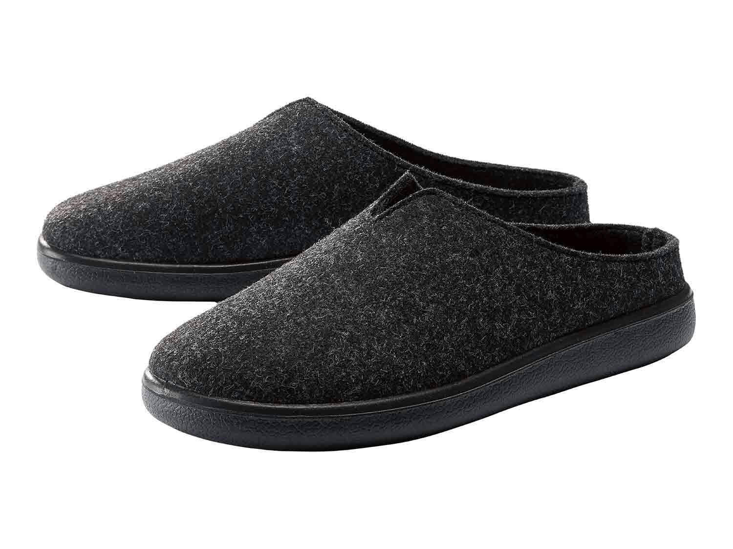 Zapatillas de fieltro con pico en V para mujer