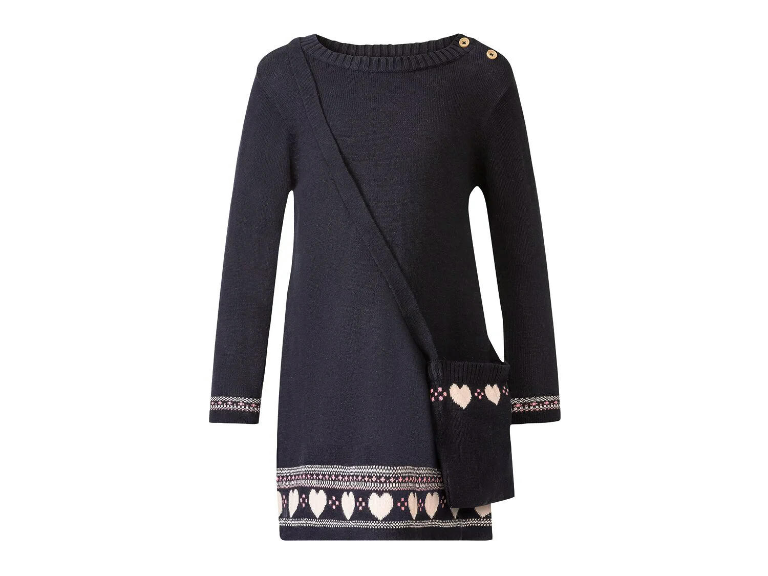 Vestido de punto azul infantil