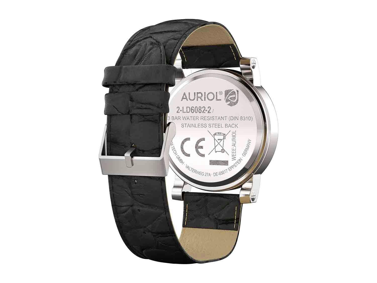 Reloj radiocontrolado cuero negro para hombre
