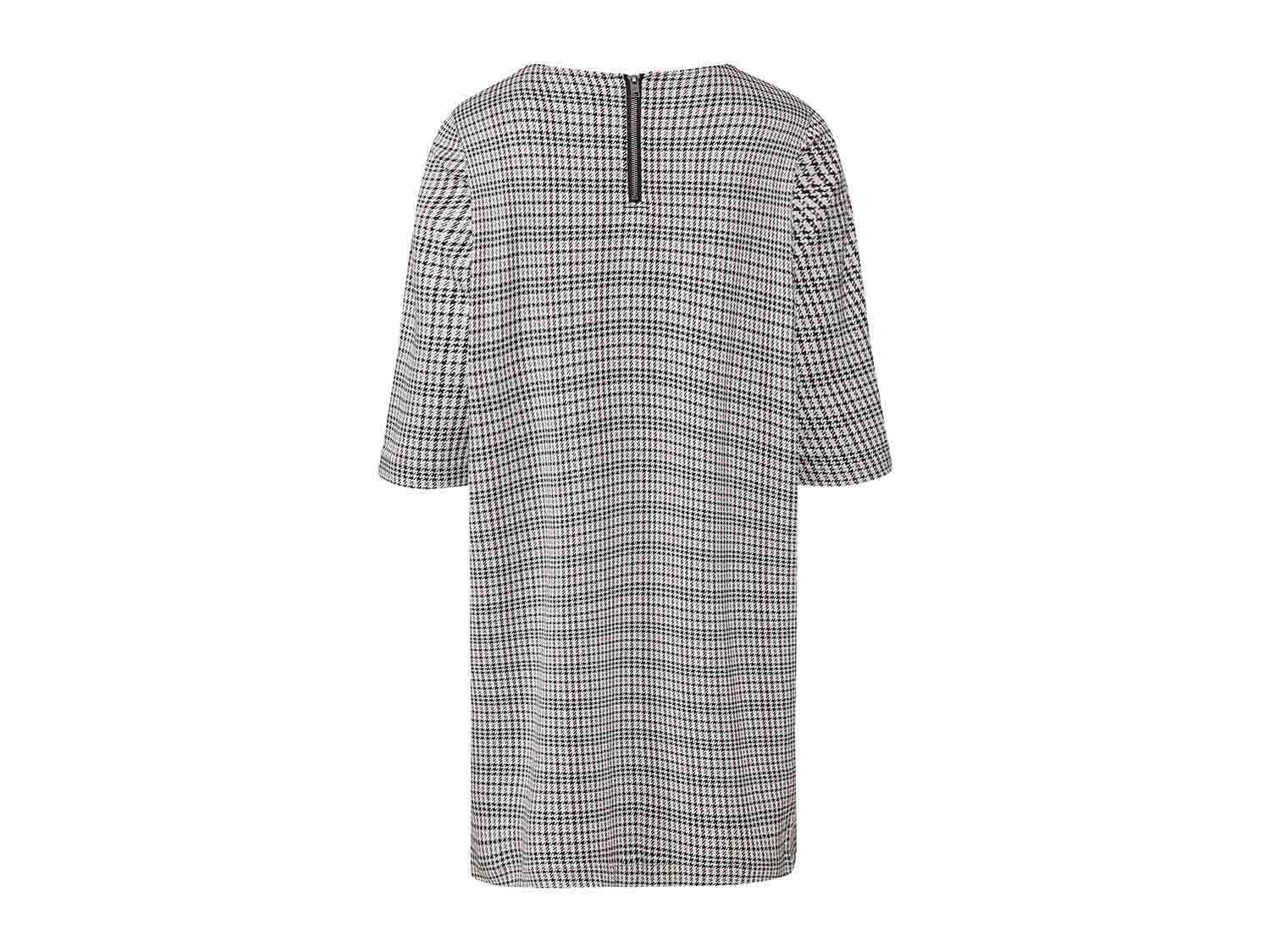 Vestido de cuadros con manga 3/4 para mujer