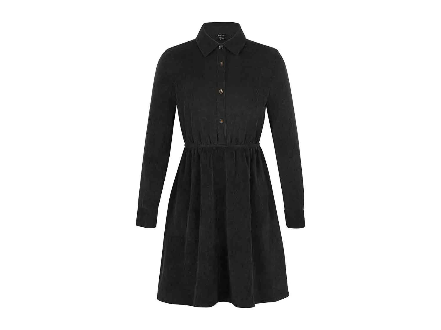 Vestido de pana con cintura elástica para mujer
