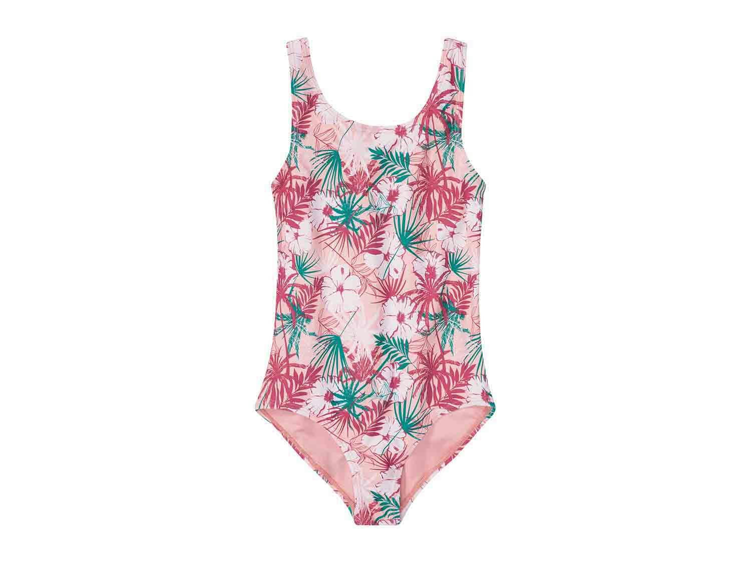 Bañador júnior rosa estampado