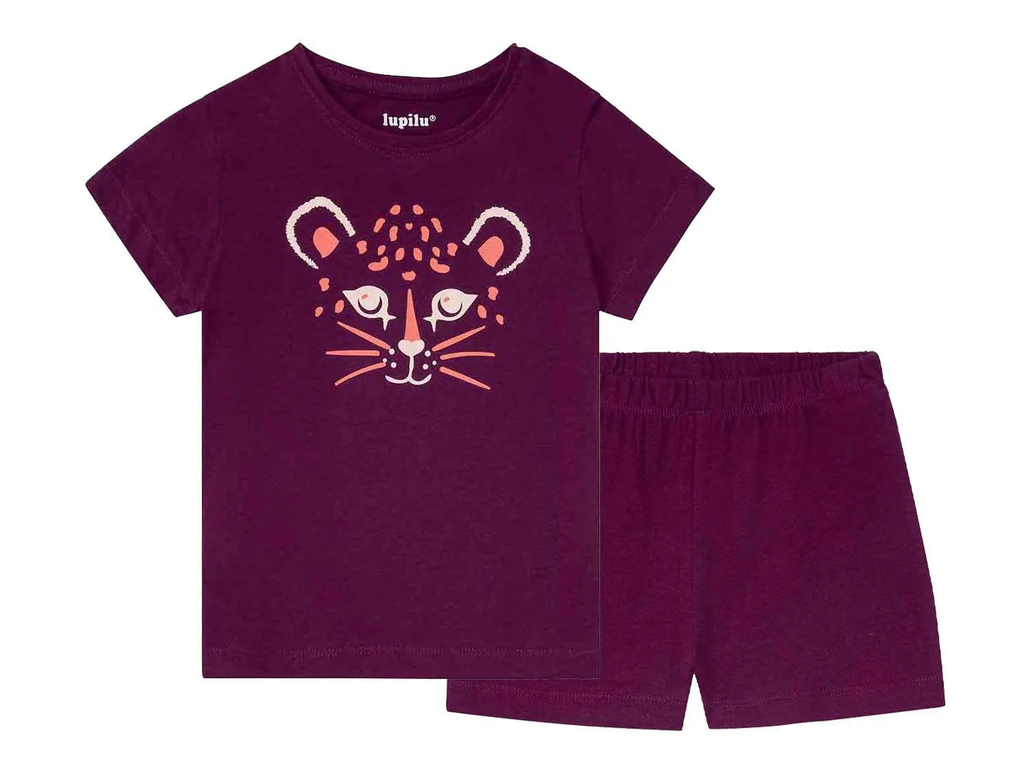 Pijama de verano infantil lila/naranja