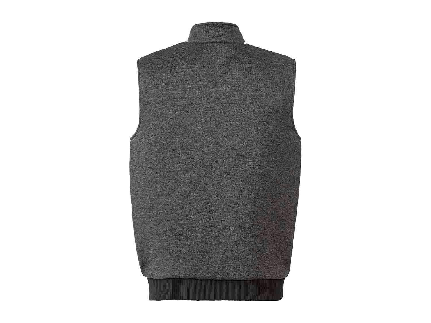 Chaleco polar gris con bolsillo interior