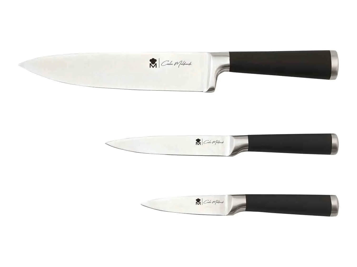 Masterpro ® Set de 3 cuchillos de acero inoxidable