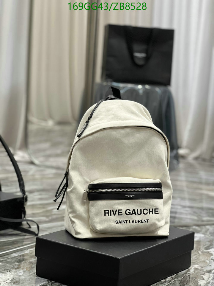 Saint Laurent City Mini Rive Gauche Canvas Backpack Mirror 11