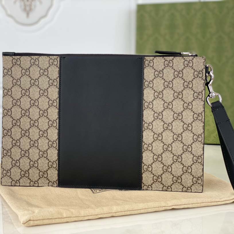 Gucci Beige Canvas Pouch