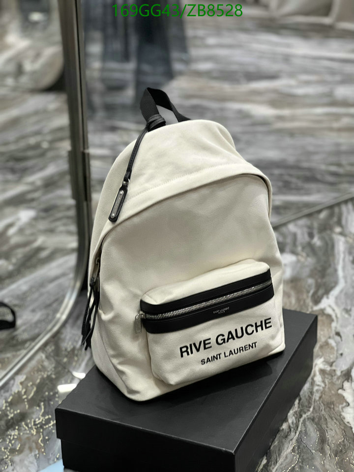 Saint Laurent City Mini Rive Gauche Canvas Backpack Mirror 11