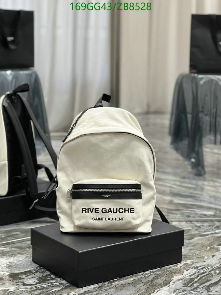 Saint Laurent City Mini Rive Gauche Canvas Backpack Mirror 11