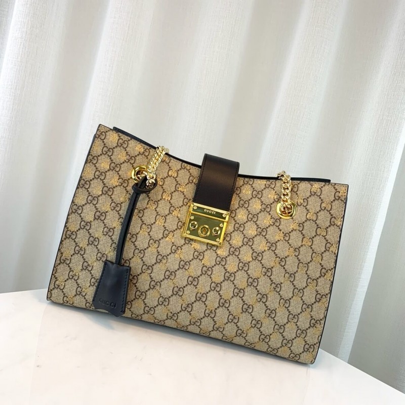 Gucci Padlock GG Supreme Bees Medium Shoulder Bag 479197