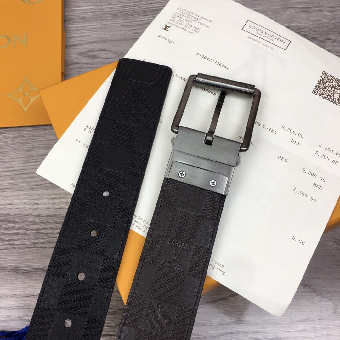 Louis Vuitton Damier Print 40mm Reversible Belt M9156
