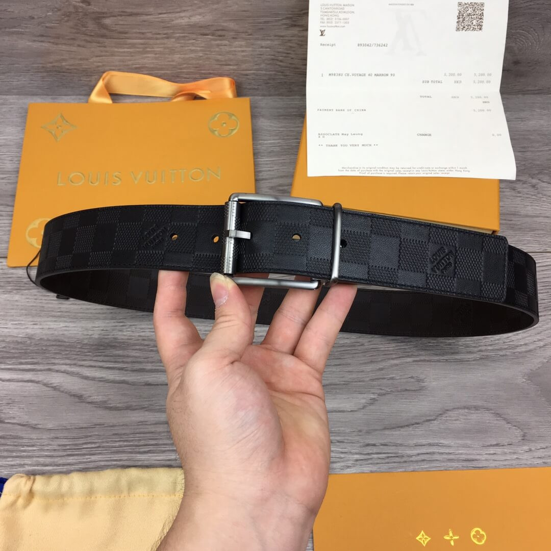 Louis Vuitton Damier Print 40mm Reversible Belt M9156