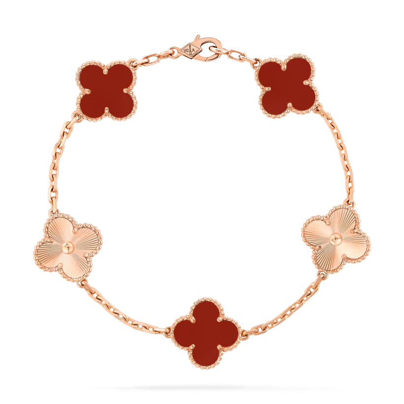 Replica Van Cleef & Arpels Vintage Alhambra bracelet with 5 themed patterns ReplicaTop