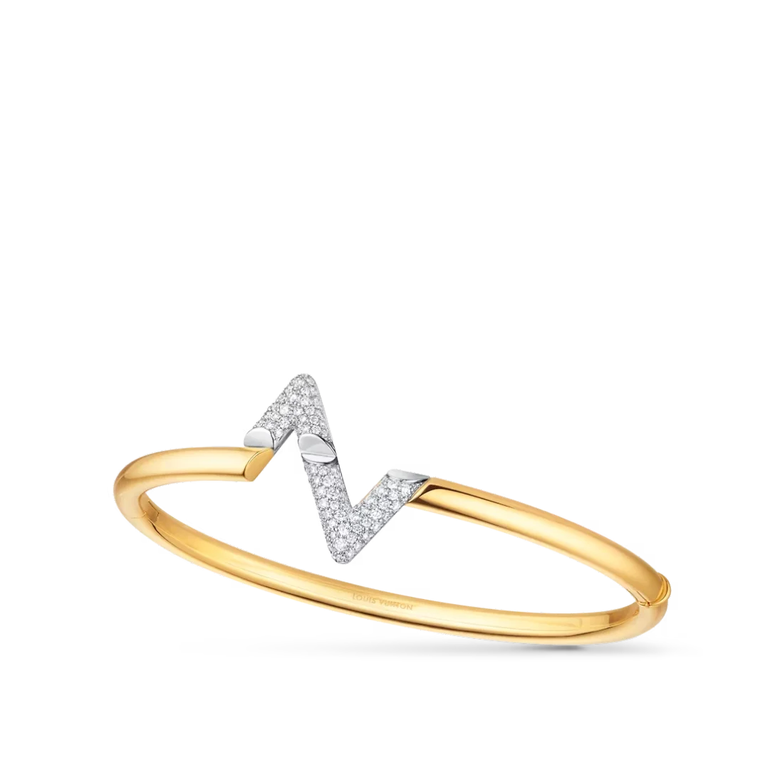 LV Volt Upside Down Bracelet, Yellow Gold, White Gold And Diamonds