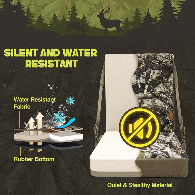 TIDEWE Hunting Heated Seat Cushion, Self-Supporting Water Resistant, Tree Stand, Warm Portable Seat Pads for Hunting, Camping, Fishing(Next Camo G2 & Vista) - TIDEWE WADERS