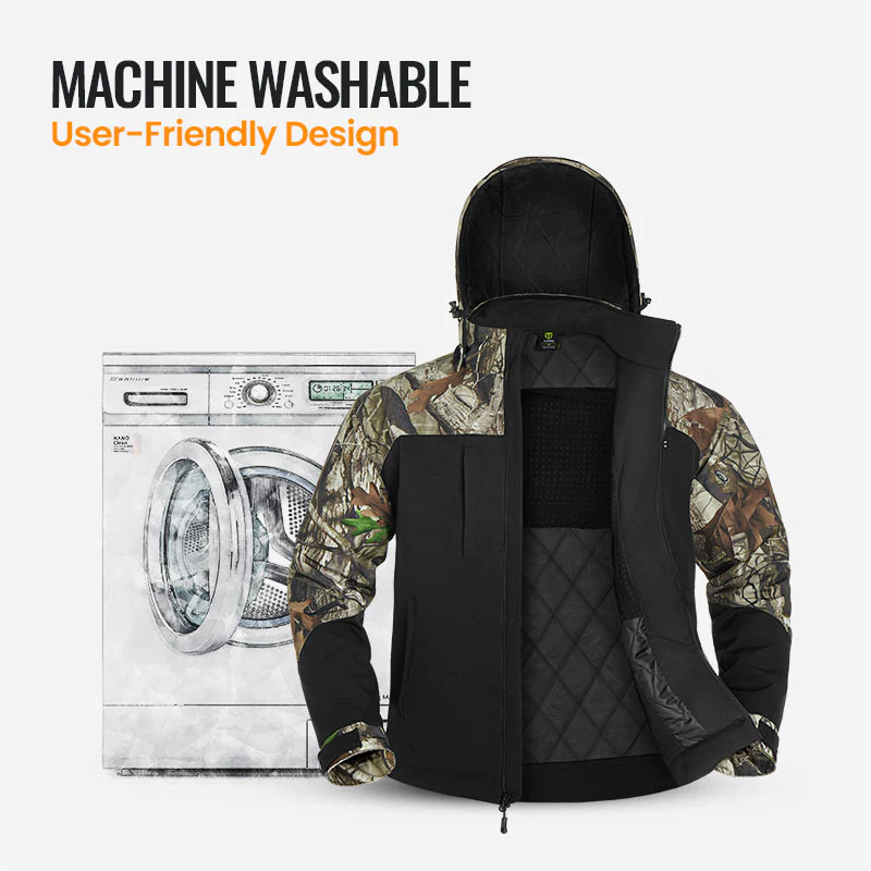 TIDEWE Men's Heated Work Jacket, Insulated Water-resistant Jacket - TIDEWE WADERS