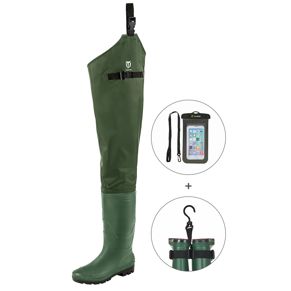 TideWe Hip Waders PVC Lightweight Fishing Hip Boots - TIDEWE WADERS