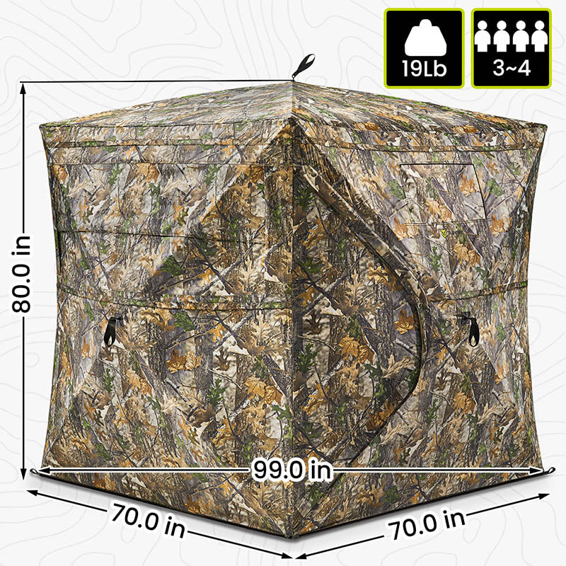 TIDEWE Blinds | See Through with Carrying Bag,  Pop Up Ground Blinds 270 Degree - TIDEWE WADERS