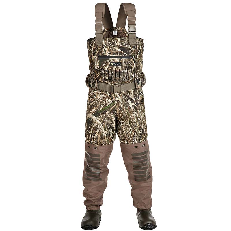 TideWe Breathable Insulated Chest Waders, 1600G Waterproof Bootfoot Duck Hunting Waders with Steel Shank Boots - TIDEWE WADERS