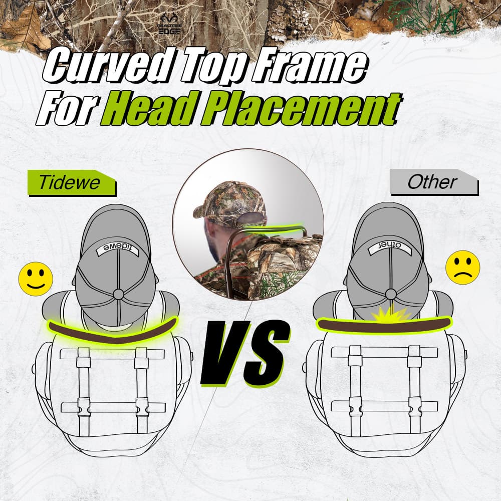 TideWe Hunting Backpack External Frame 5500cu with Rain Cover - TIDEWE WADERS