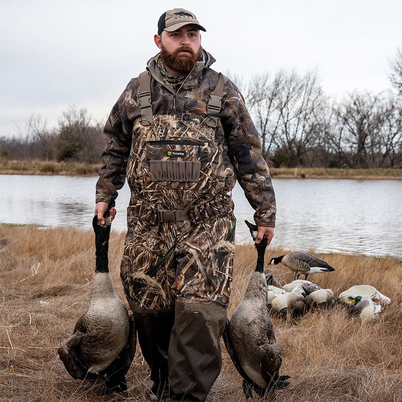 TideWe Breathable Insulated Chest Waders, 1200G Waterproof Bootfoot Duck Hunting Waders with Steel Shank Boots - TIDEWE WADERS