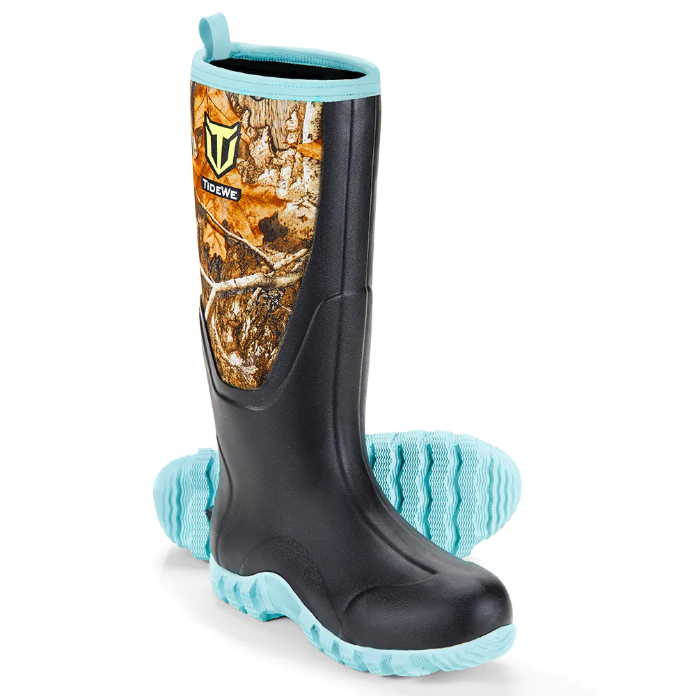 TideWe Rubber Boots for Women Rain Boots with Steel Shank, Neoprene Outdoor Realtree Hunting Boots - TIDEWE WADERS