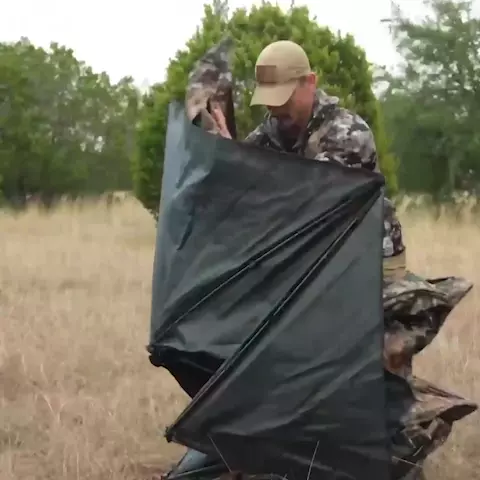 TIDEWE Blinds | See Through with Carrying Bag,  Pop Up Ground Blinds 270 Degree - TIDEWE WADERS
