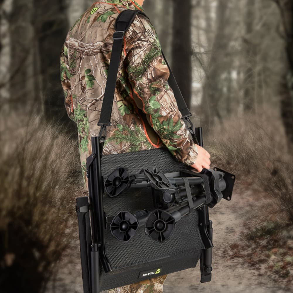 TideWe Hunting Chair Adjustable Height 360°  Swivel Blind Chair With Armrests - TIDEWE WADERS