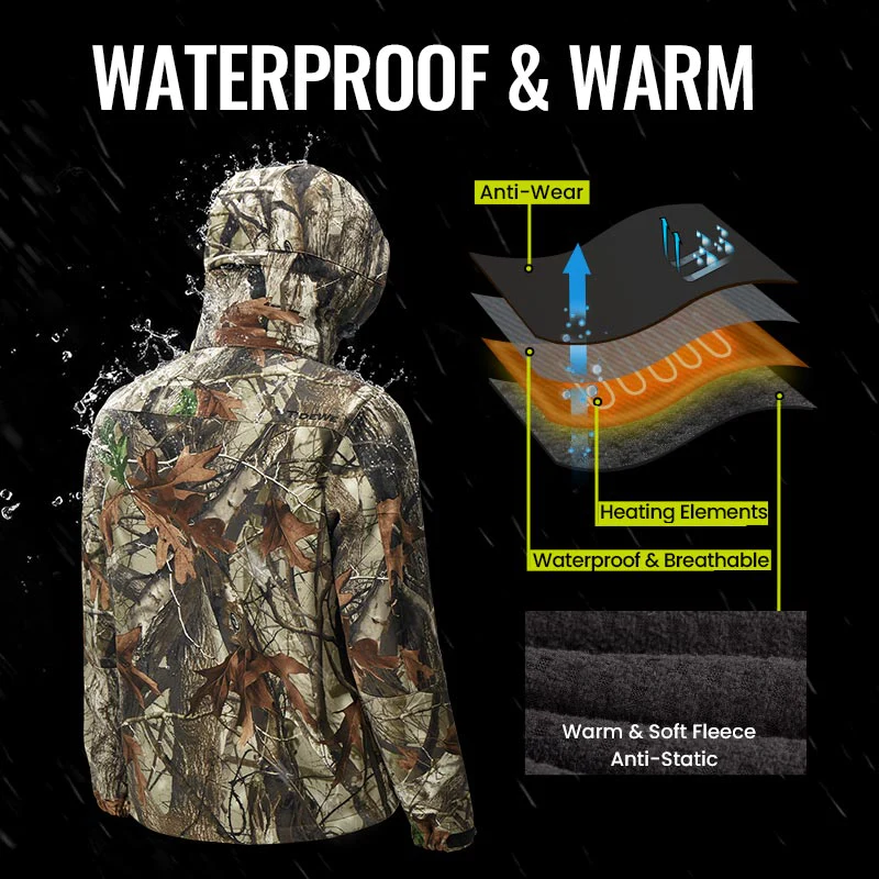 TideWe Heated Jacket for Women with Battery Pack and Detachable Hood Coat - TIDEWE WADERS