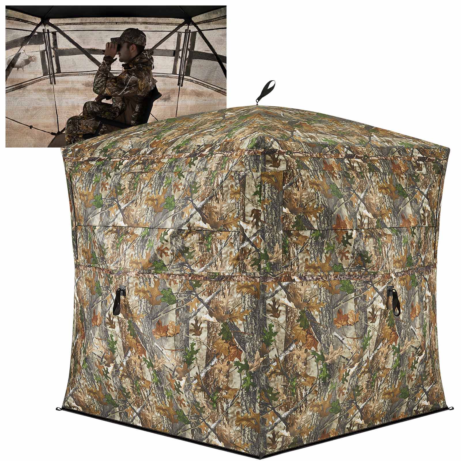 TIDEWE Blinds | See Through with Carrying Bag, Pop Up Ground Blinds 270 Degree - TIDEWE WADERS
