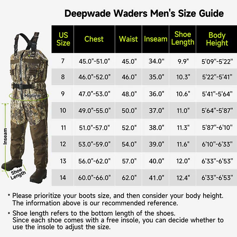 TideWe DeepWade Zip Waders Duck Hunting Breathable Chest Waders - TIDEWE WADERS