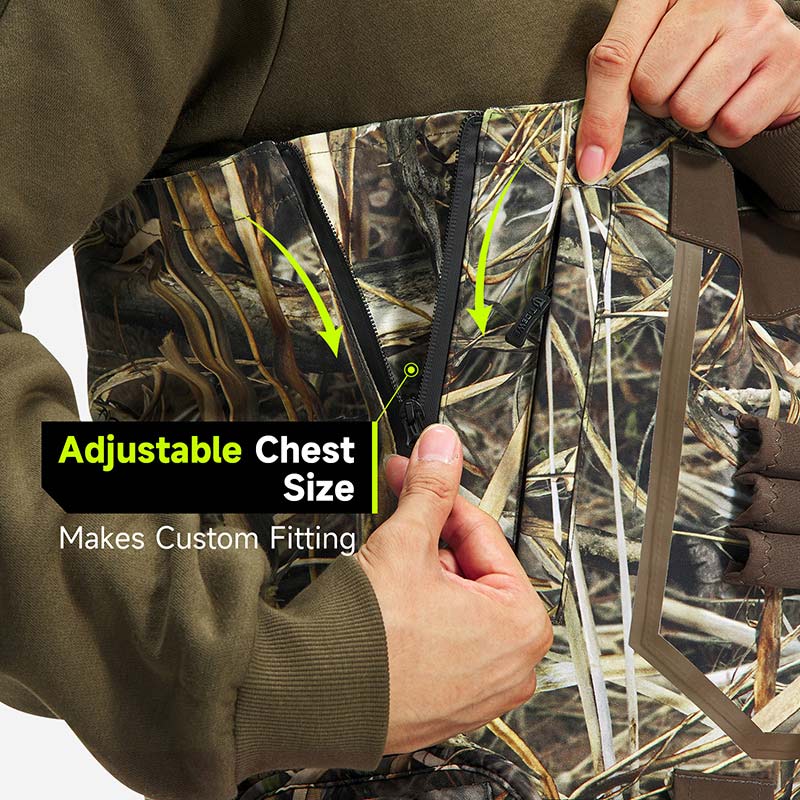 TideWe DeepWade Zip Waders Duck Hunting Breathable Chest Waders - TIDEWE WADERS