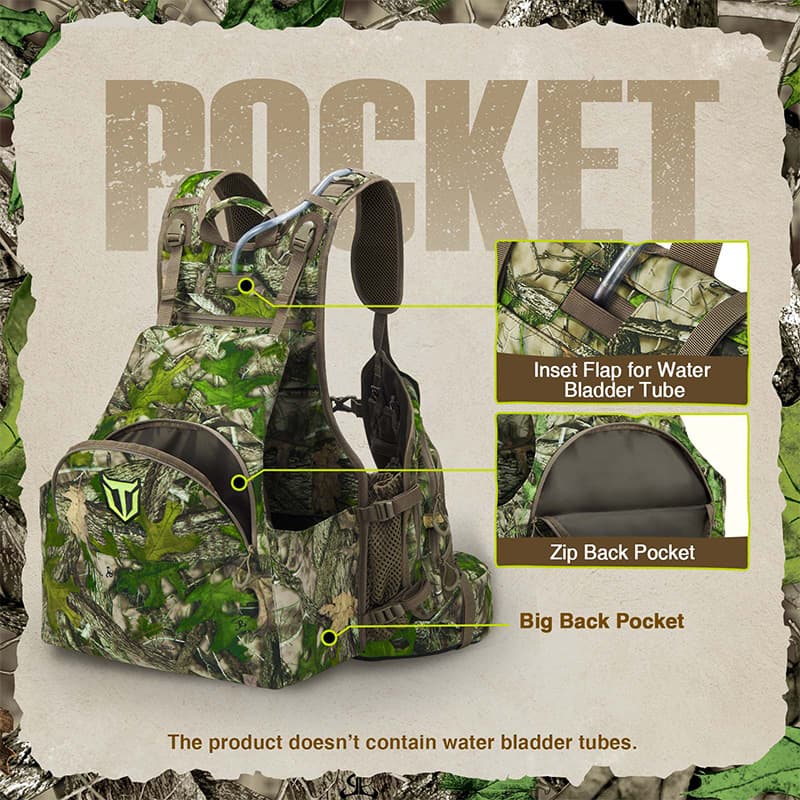 TideWe Turkey Hunting Vest With Seat Cushion and Game Pouch - TIDEWE WADERS