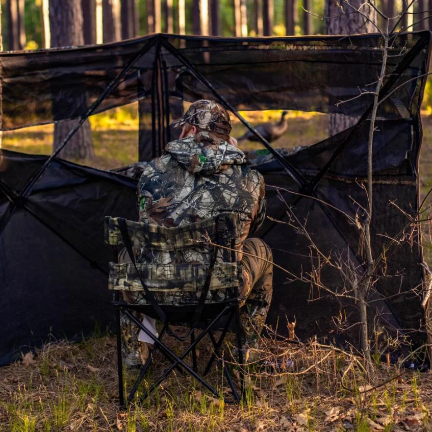 TideWe Blinds | 4-6 Person Turkey Hunting Blind See Through Camo Ground Blind - TIDEWE WADERS