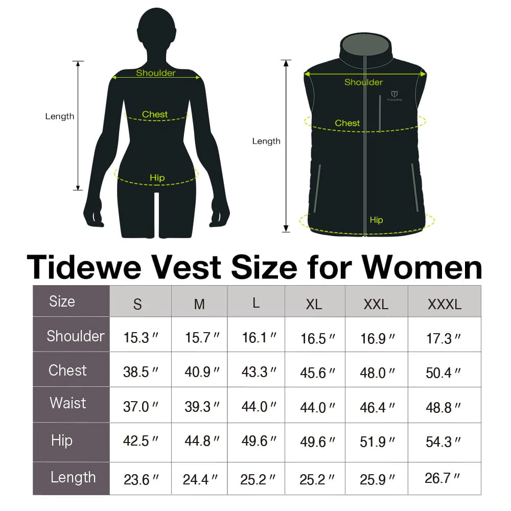 TideWe Women’s Lightweight Heated Vest with Battery Pack for Hunting/Hiking - TIDEWE WADERS