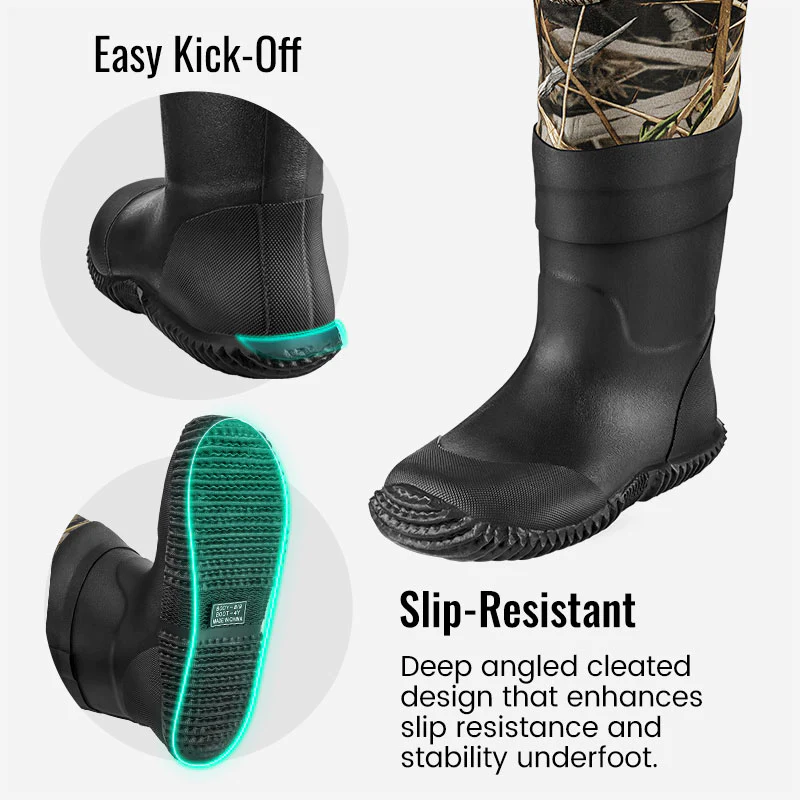 TideWe Hunting Chest Waders for Toddler Kids Youth, Fishing Neoprene Realtree MAX5 Camo Waders - TIDEWE WADERS