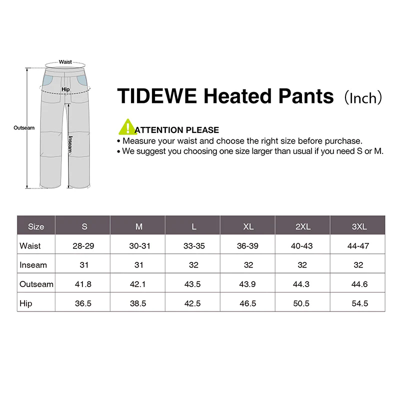 TideWe Hunting Pants Heated for Men with Battery Pack - TIDEWE WADERS