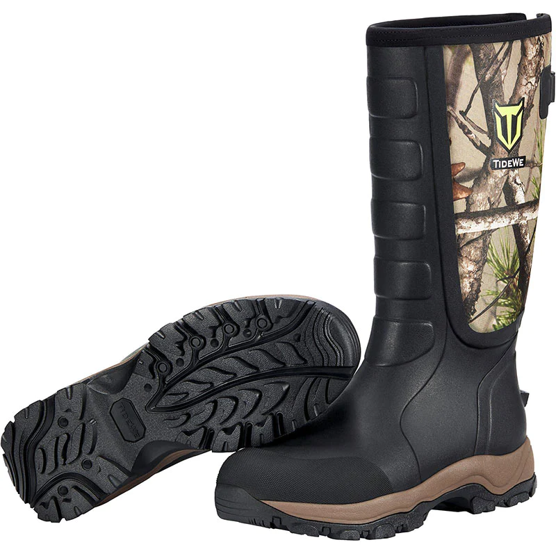 TIDEWE Hunting Boots Snake Proof for men, Waterproof Insulated Warm Rubber Boots with Steel Shank, 5mm Neoprene Warm Durable Lightweight Outdoor Boots, Durable Work Boots for Farming Gardening Fishing - TIDEWE WADERS