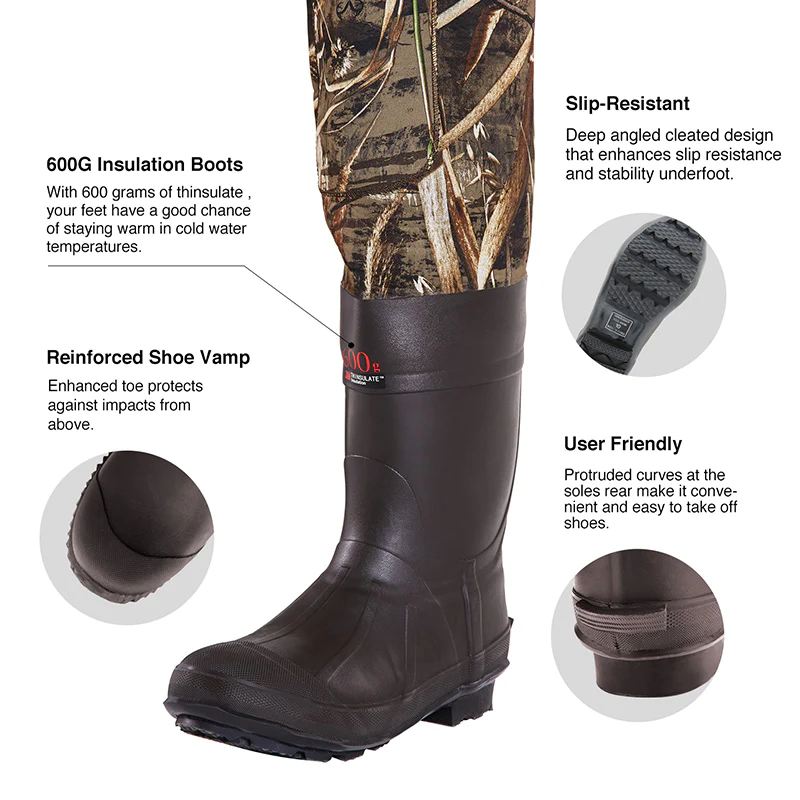 TideWe Hunting Wader Realtree MAX5 Waterfowl Waders (600G & 800G) For Men Women - TIDEWE WADERS