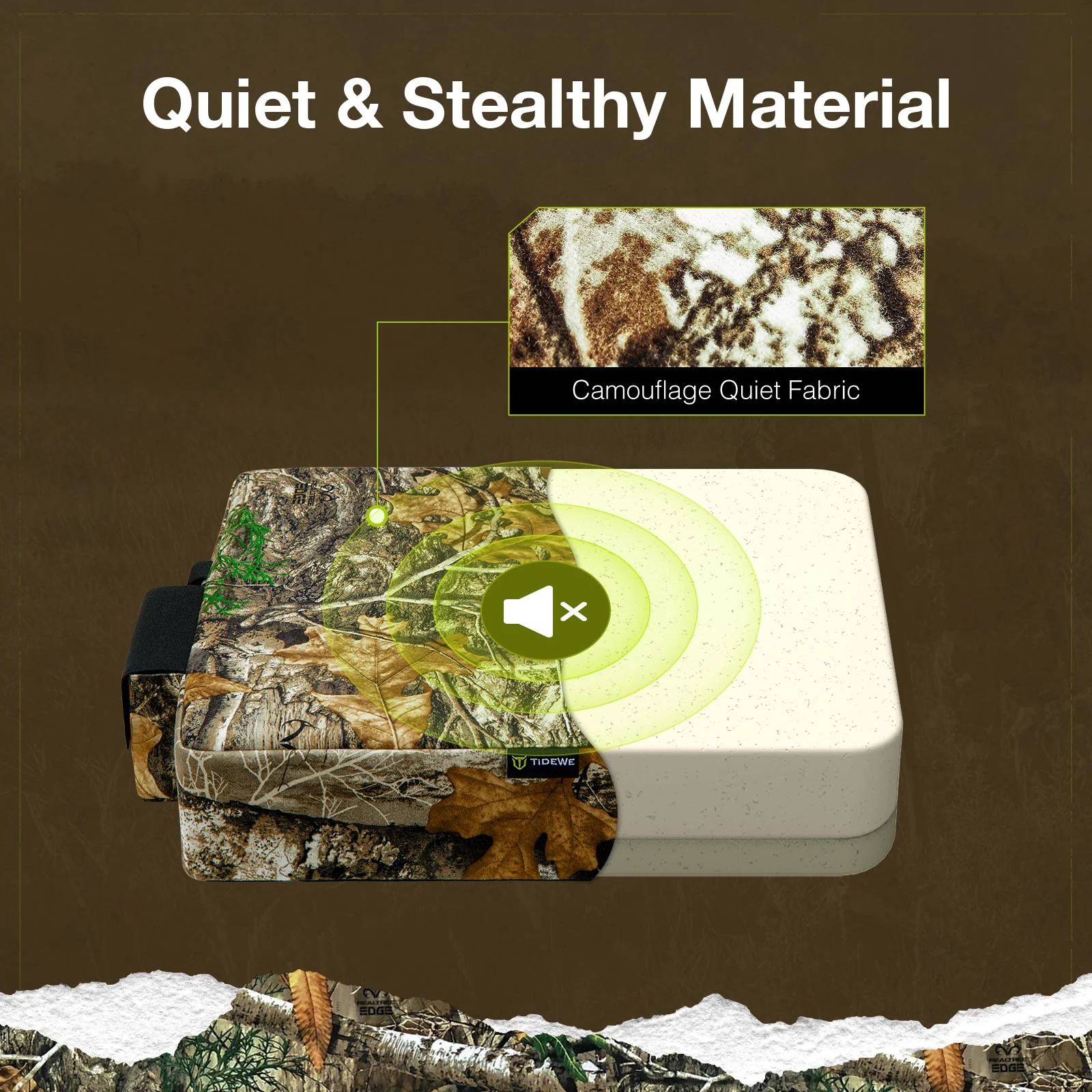 TideWe Heated Hunting Seat Cushion with Battery, Warm Insulated Seat Pads for Tree Stand & Ladder Stand - TIDEWE WADERS