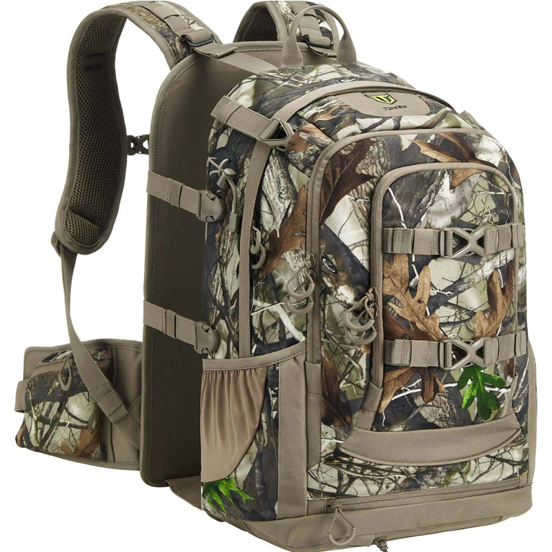 TIDEWE Hunting Backpack with Extendable Capacity 40 - 66L, Durable Hunting Pack with Rain Cover for Bow/Rifle/Pistol (Next Camo G2) - TIDEWE WADERS