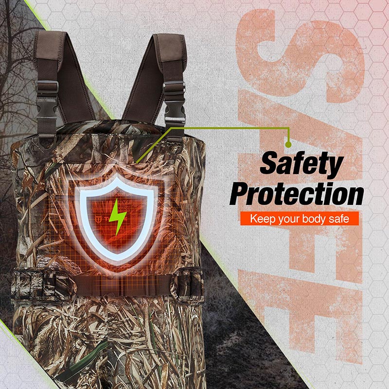 TideWe Breathable Heated Chest Waders, 1200G Waterproof Duck Hunting Wader with Removable Insulated Liner - TIDEWE WADERS