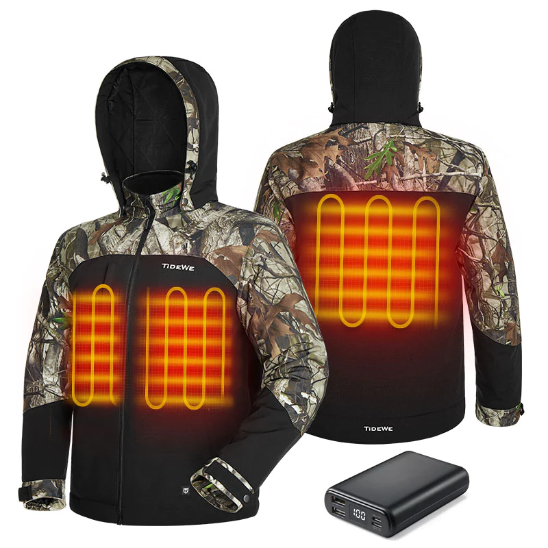 TIDEWE Men's Heated Work Jacket, Insulated Water-resistant Jacket - TIDEWE WADERS