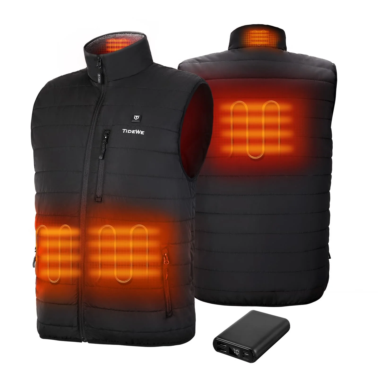 TideWe Men’s Heated Vest with Battery Pack, Lightweight and Washable Vest - TIDEWE WADERS