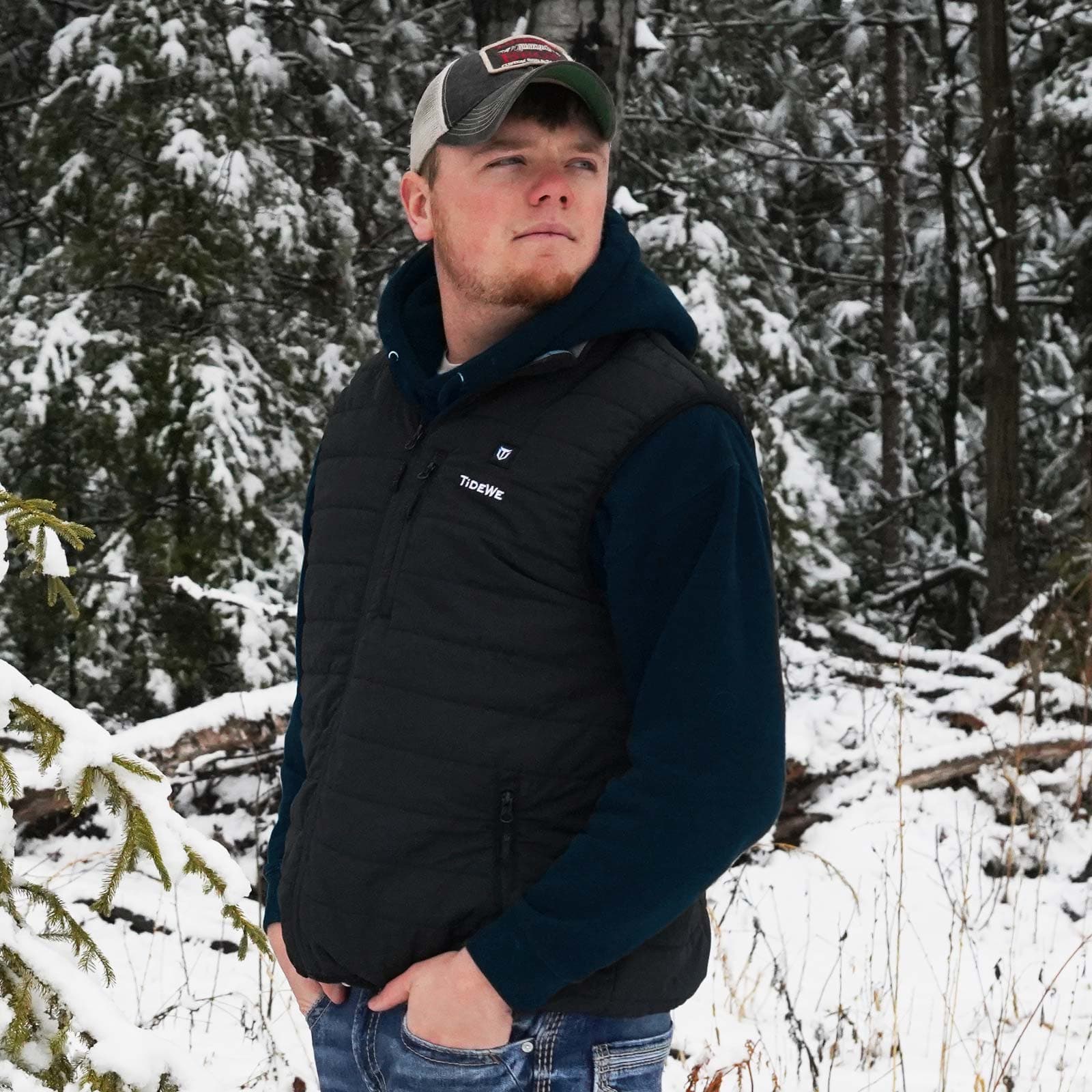 TideWe Men’s Heated Vest with Battery Pack, Lightweight and Washable Vest - TIDEWE WADERS