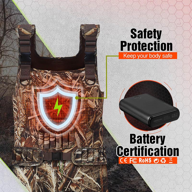 TIDEWE Chest Waders 800G Insulation, Heated Realtree Max5 Neoprene Waders for Hunting&Fishing - TIDEWE WADERS