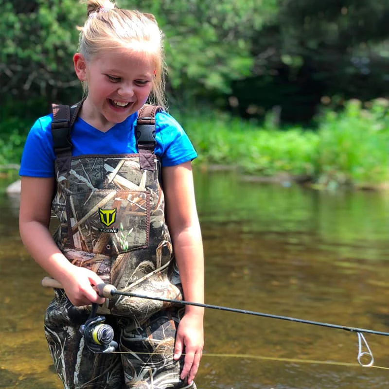 TideWe Hunting Chest Waders for Toddler Kids Youth, Fishing Neoprene Realtree MAX5 Camo Waders - TIDEWE WADERS